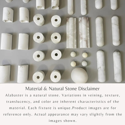 Alabaster Toroid Staircase Chandelier