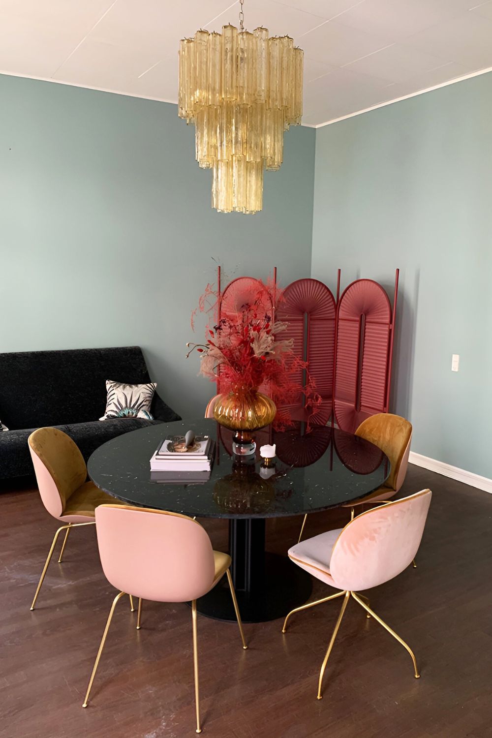 Three-Tier Yellow  Glass Art Chandelier - view 3 | morylighting