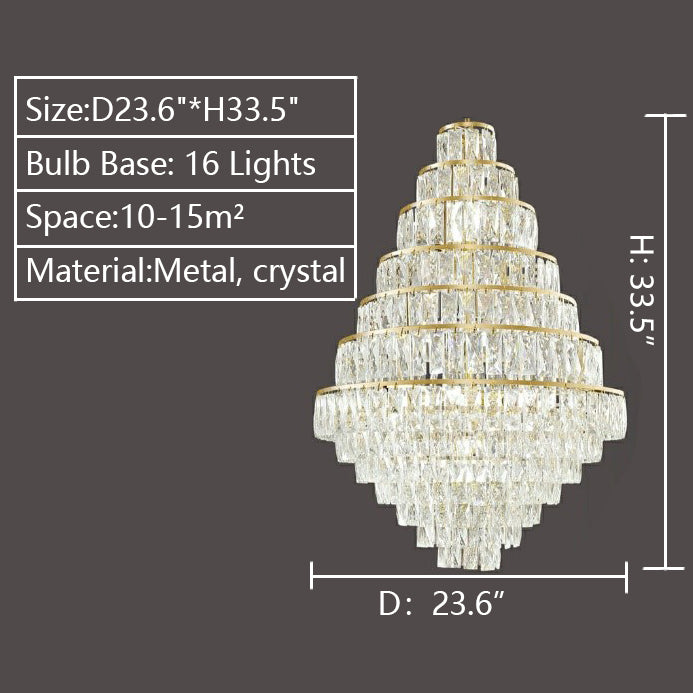 Morylighting Grand Radiance Round Crystal Chandelier - Background Shot