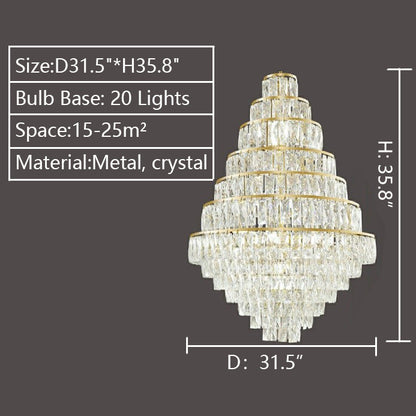 Morylighting Grand Radiance Round Crystal Chandelier - Background Shot