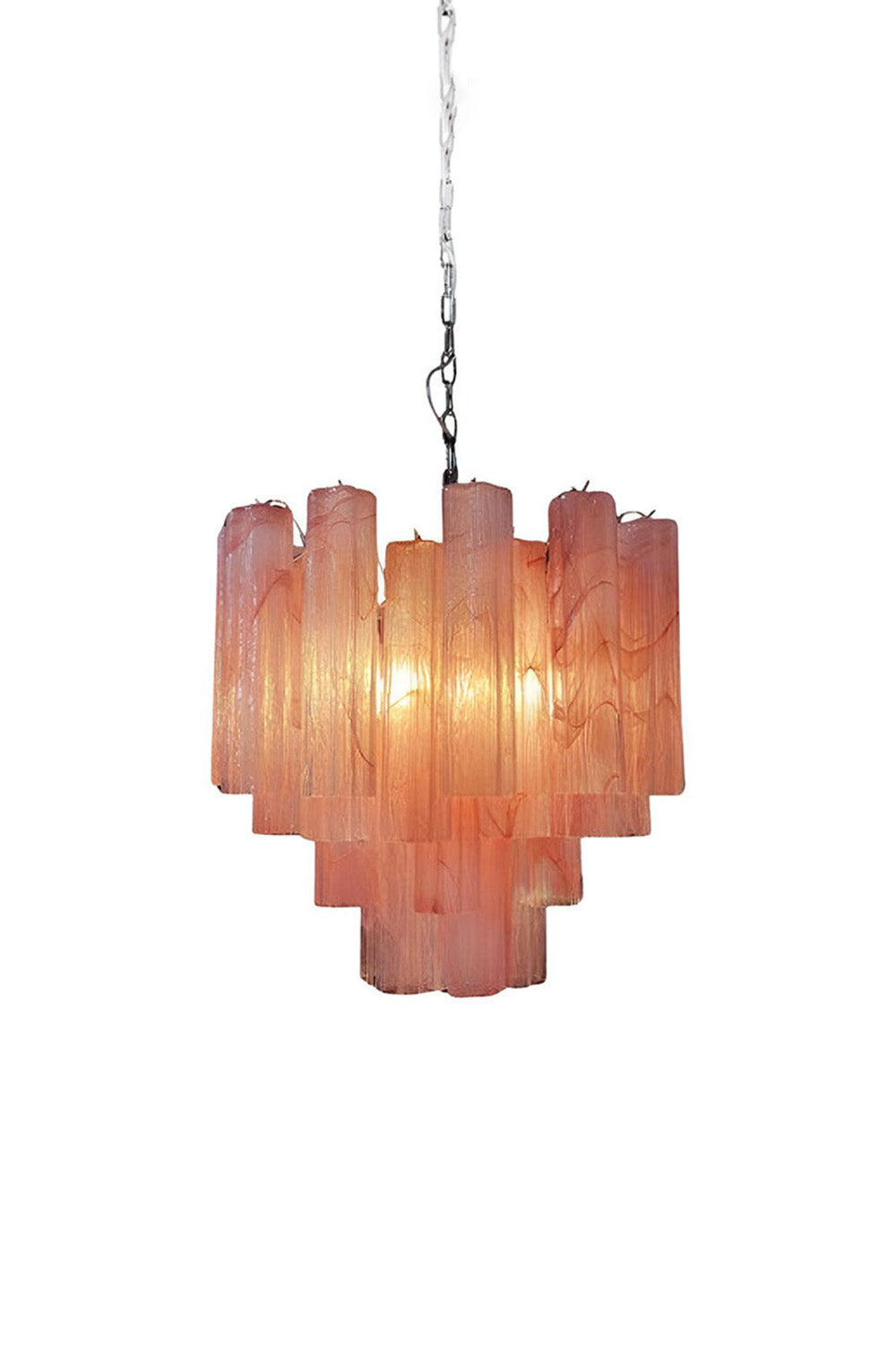 Pink Art Glass Tree Branch Chandelier - view 18 | morylighting