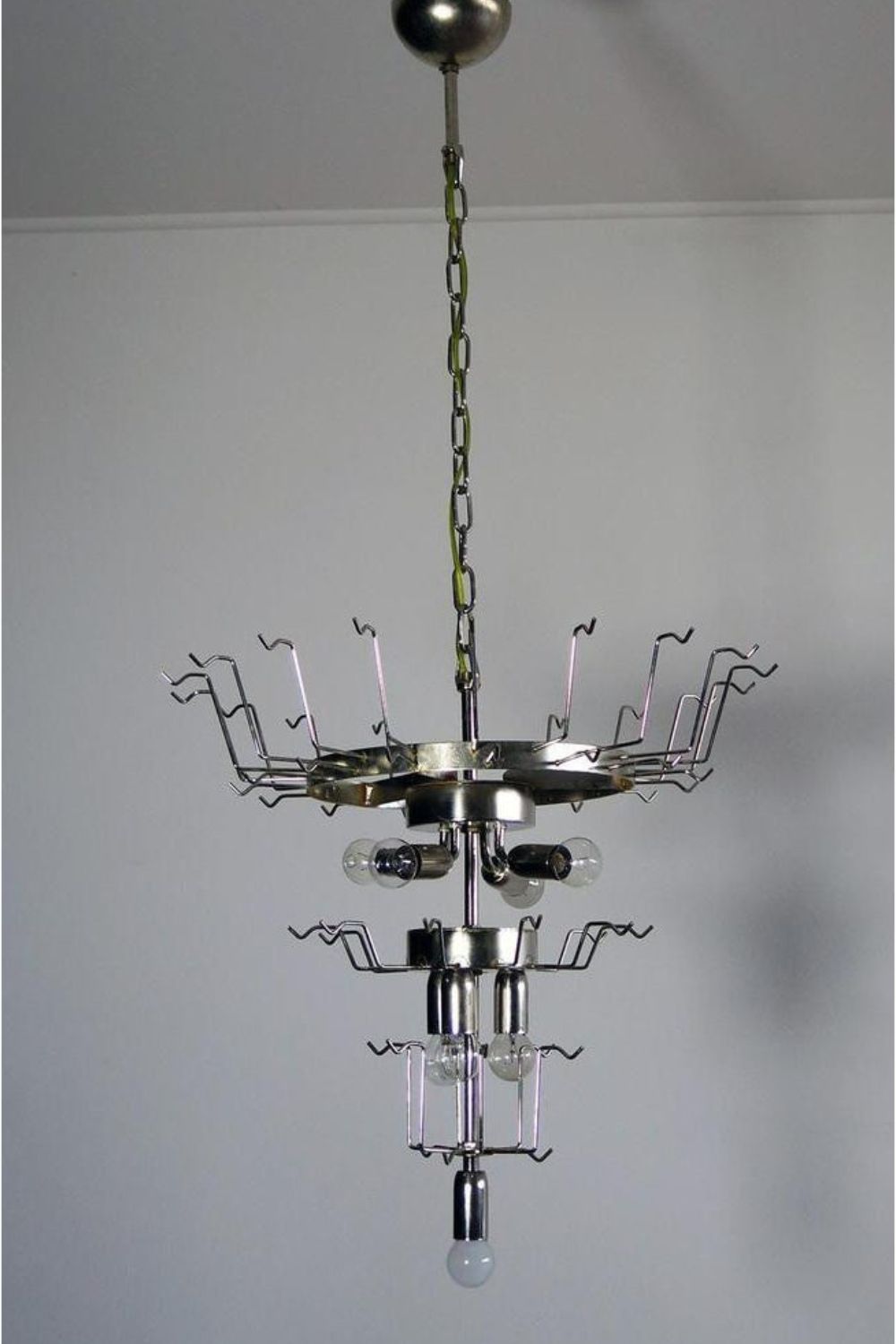 1970s Felci-Style Art Glass Tiered Chandelier - view 11 | morylighting