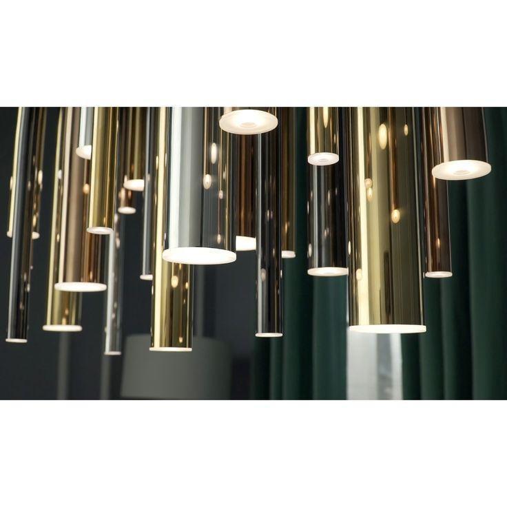 Bellini Square Tri-Tone Tubular Pendant Light Chandelier - morylighting