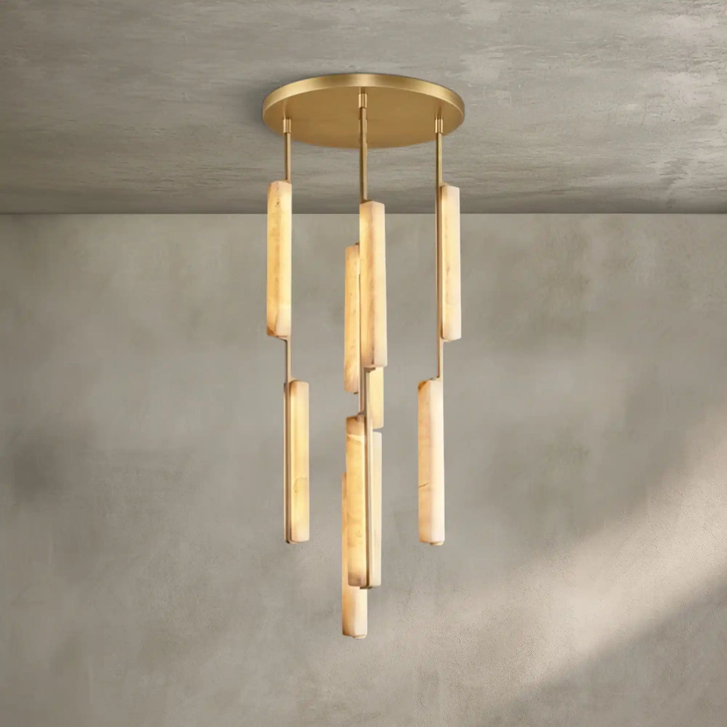 Auburn Alabaster Round Chandelier 24'' 40'' 56''