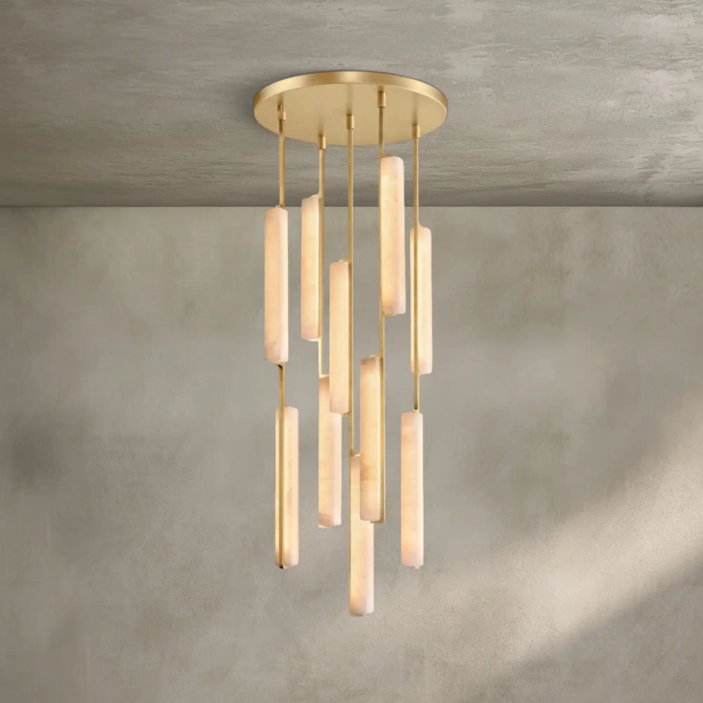 Auburn Alabaster Round Chandelier 24'' 40'' 56''