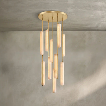 Auburn Alabaster Round Chandelier 24'' 40'' 56''