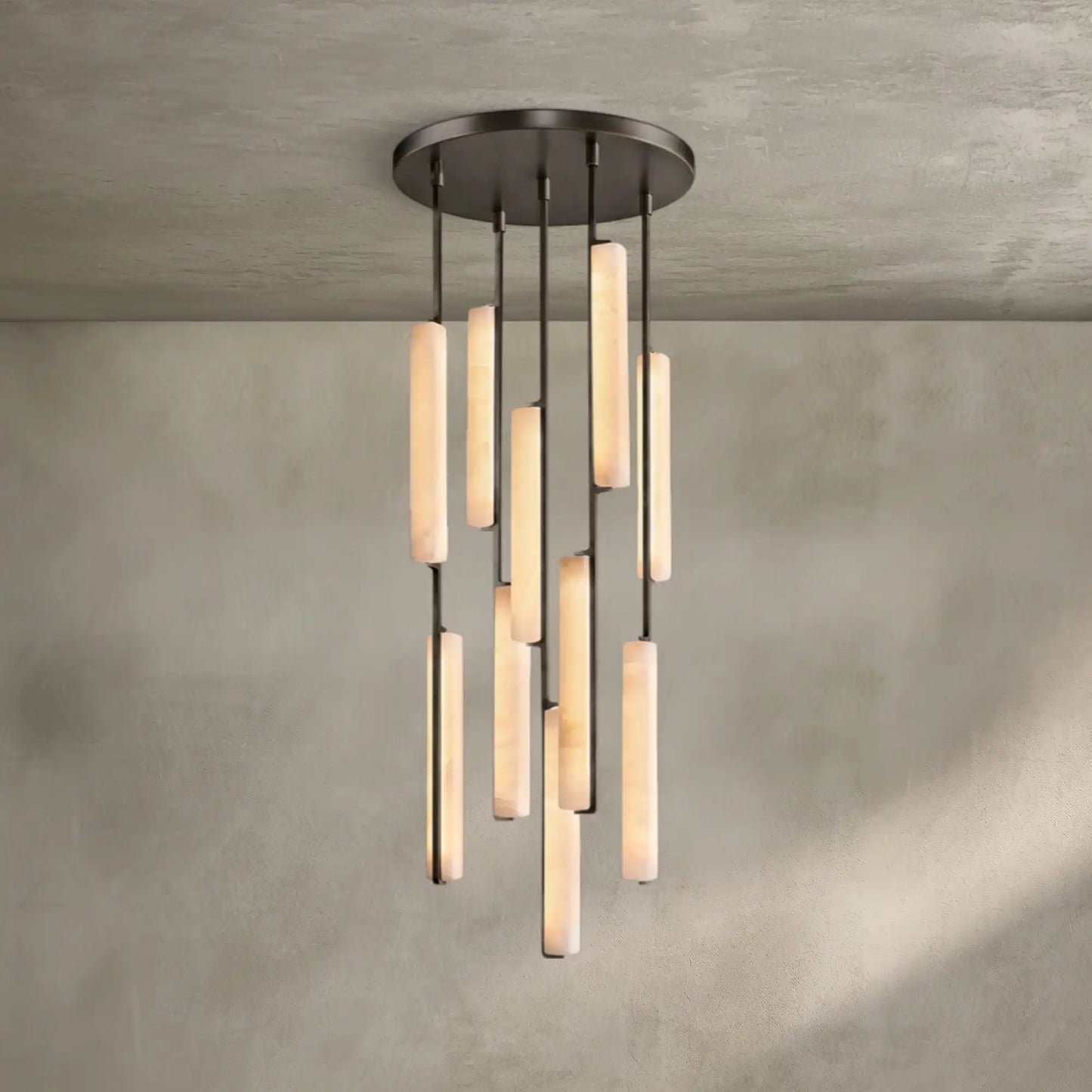 Auburn Alabaster Round Chandelier 24'' 40'' 56''
