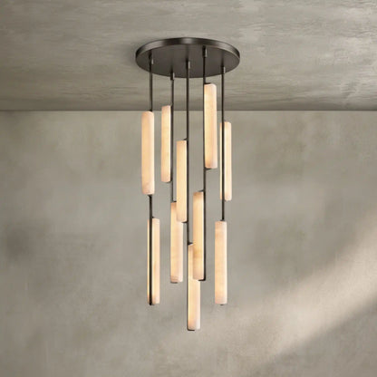 Auburn Alabaster Round Chandelier 24'' 40'' 56''