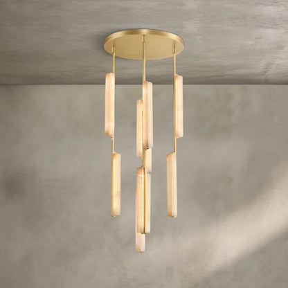 Auburn Alabaster Round Chandelier 24'' 40'' 56''