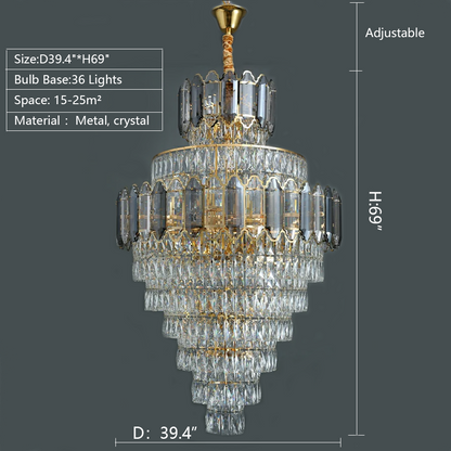 Morylighting Grand Radiance Round Crystal Chandelier - Background Shot