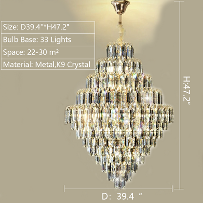 Morylighting Grand Lumina K9 Crystal Chandelier - Background Shot