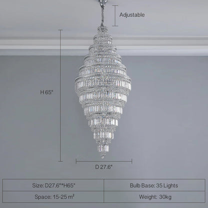 Morylighting Grand Lumina Extra Large Round Crystal Chandelier - Background Shot