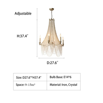Morylighting Grand Lumina Crystal Beaded Chandelier - Background Shot