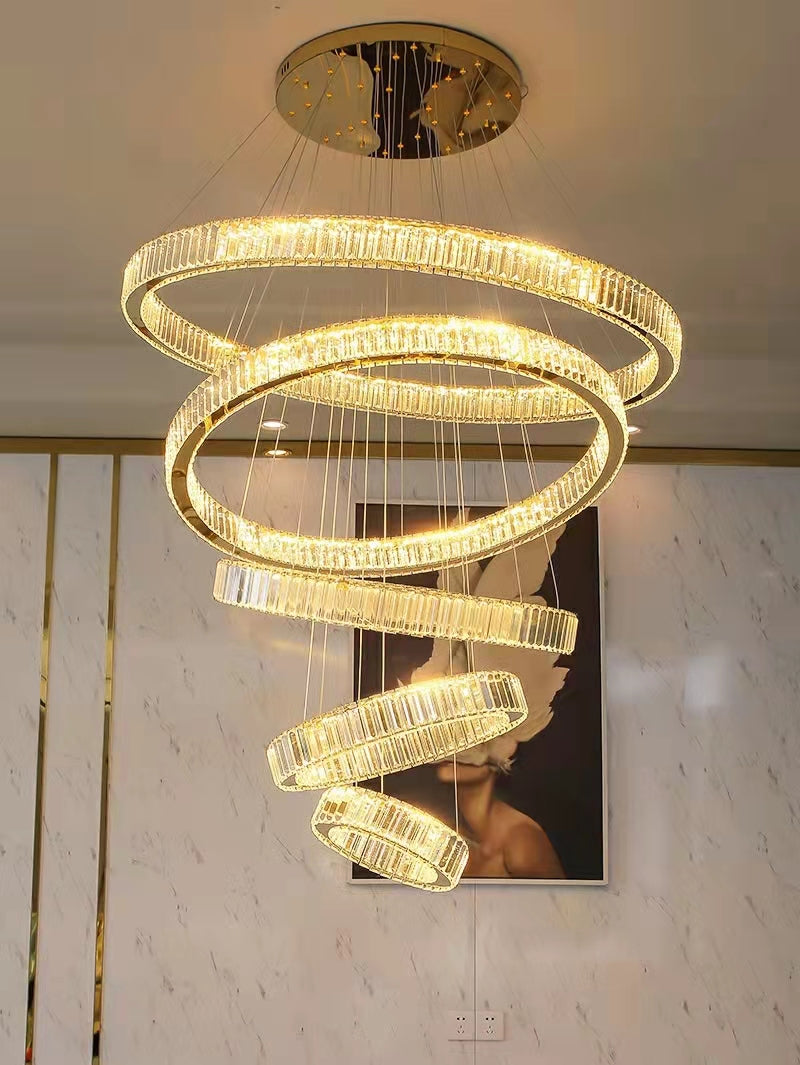 Morylighting Radiant Aura Round LED Chandelier - Background Shot