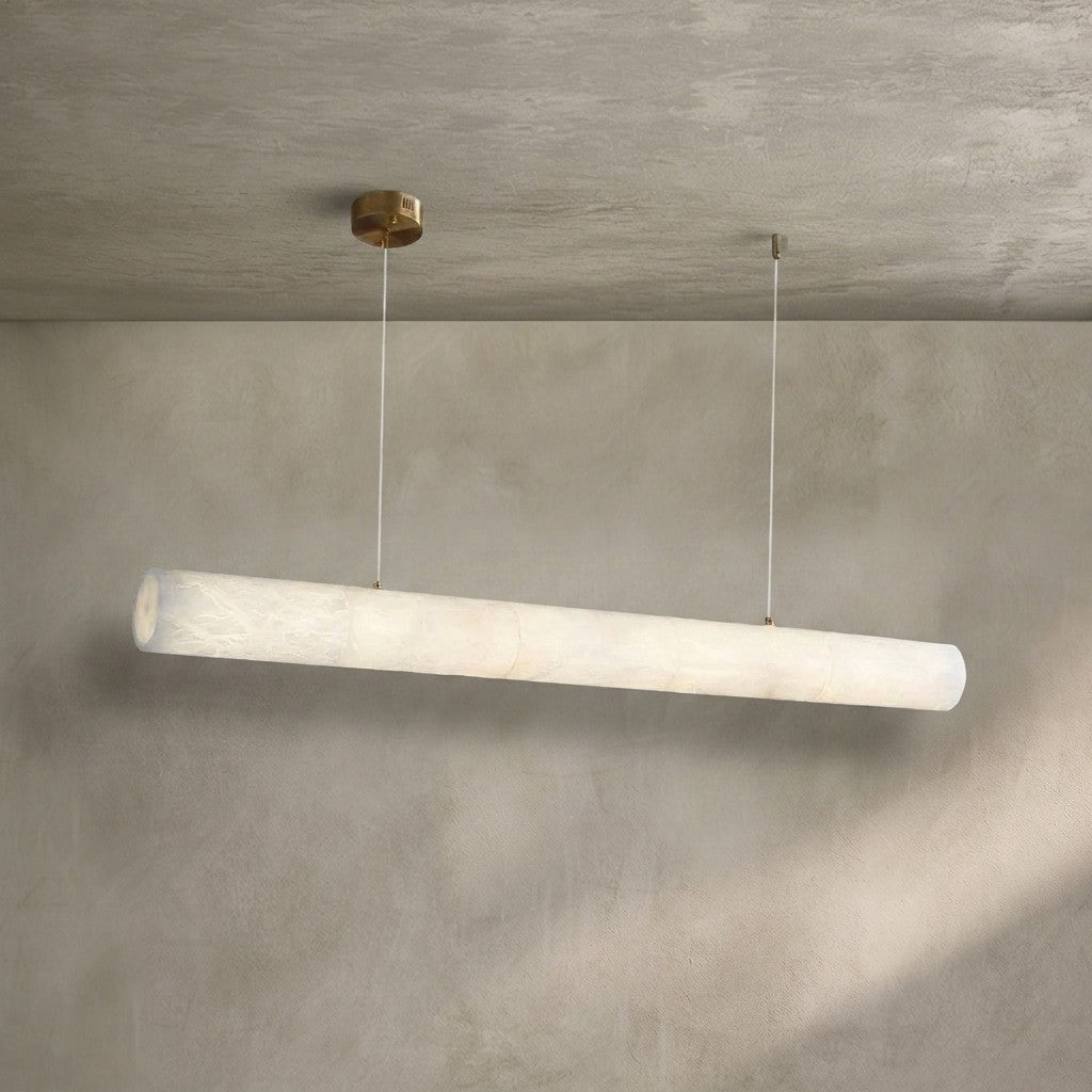Alabaster Cylindrical Chandelier