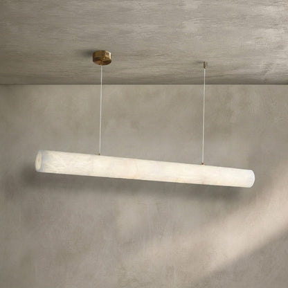 Alabaster Cylindrical Chandelier
