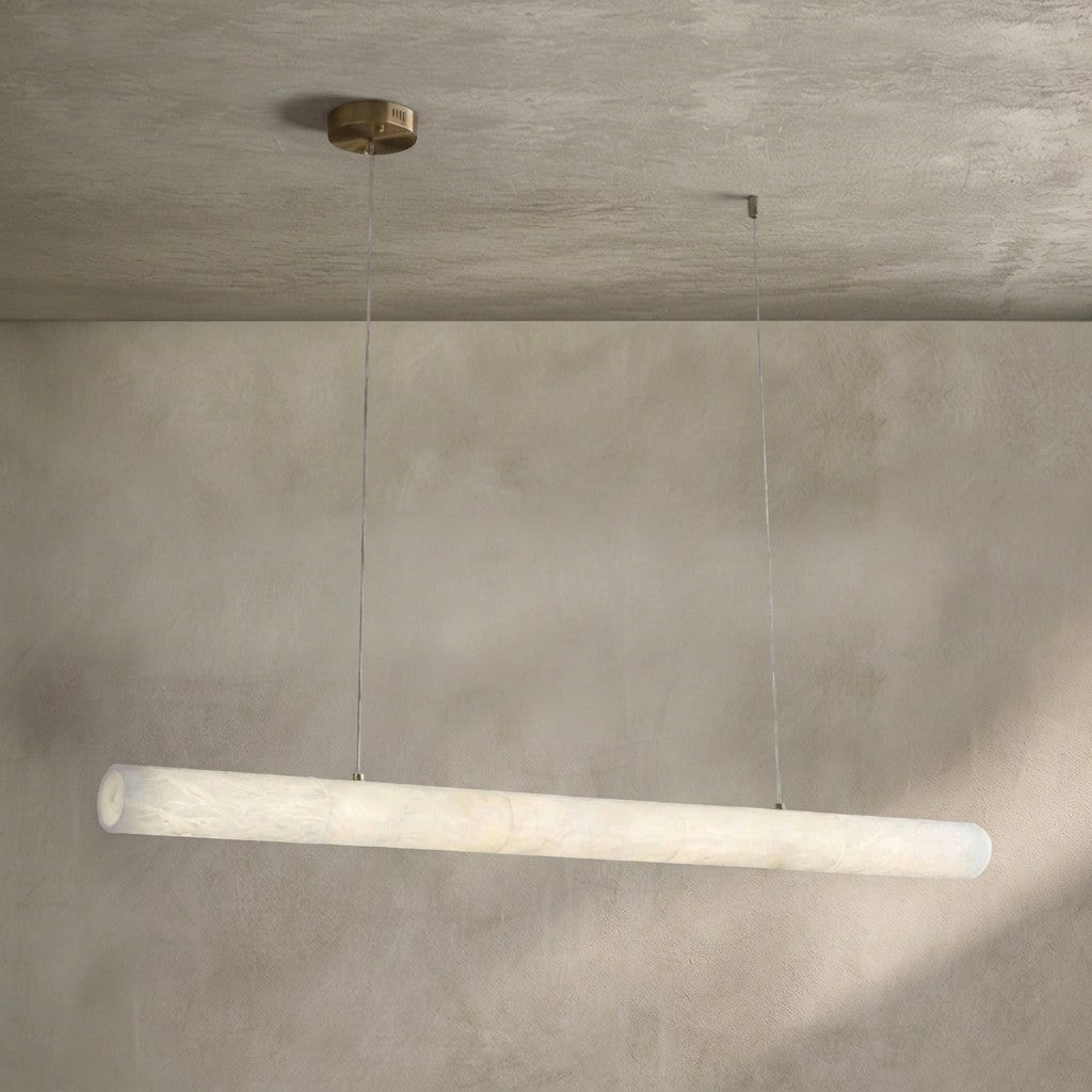 Alabaster Cylindrical Chandelier