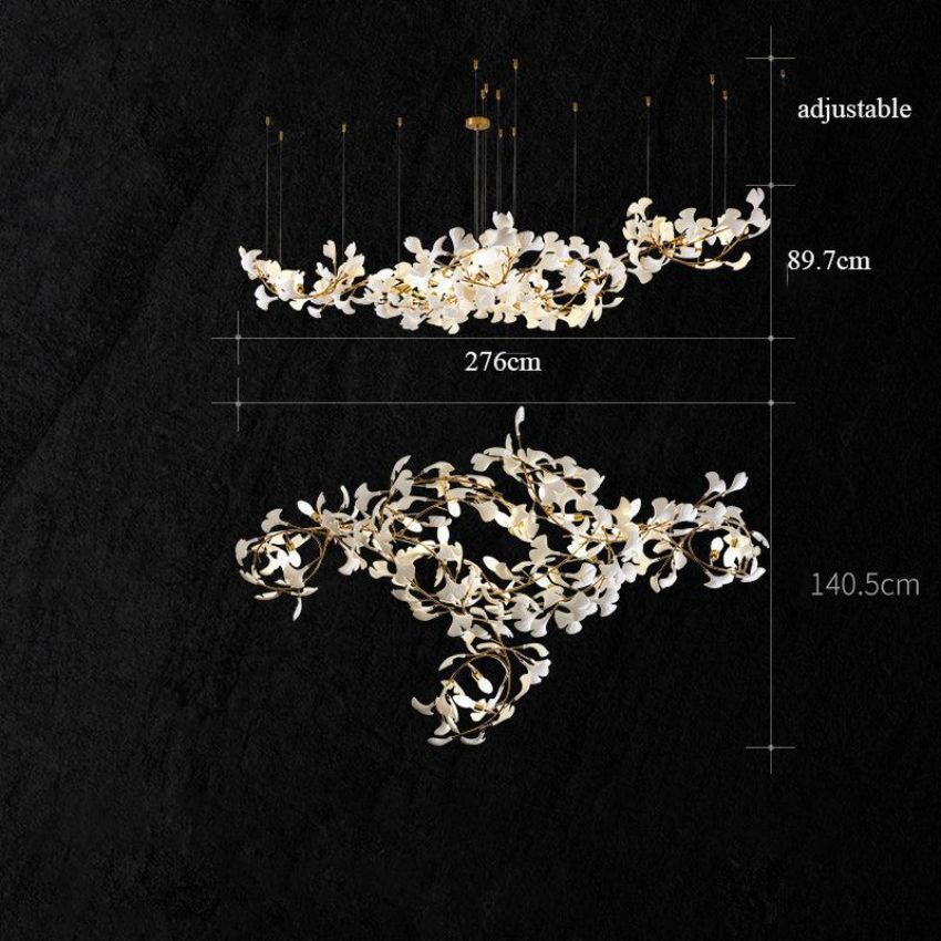 Ceramic Ginkgo Chandelier 4 Sizes