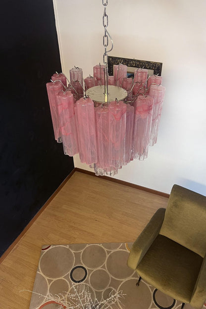 Pink Art Glass Tree Branch Chandelier - view 4 | morylighting