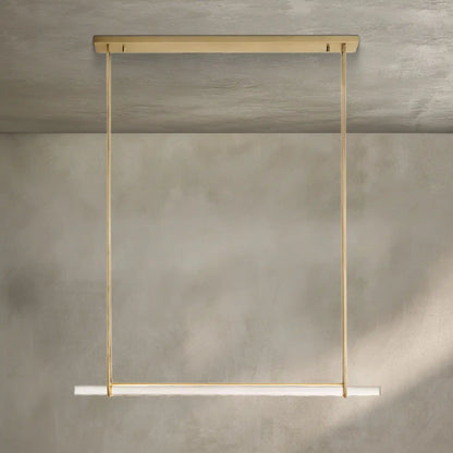 Auburn Crystal Single Bar Linear Chandelier