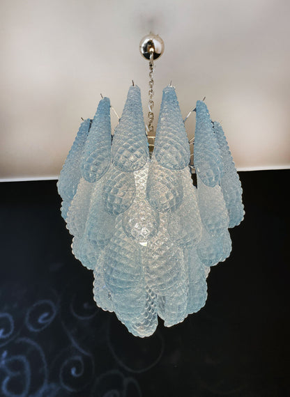 Vintage Italian Blue Art Teardrop Chandelier - view 3 | morylighting
