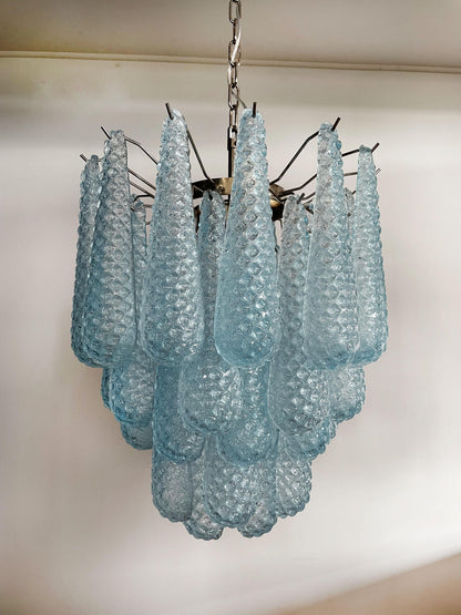 Vintage Italian Blue Art Teardrop Chandelier - view 4 | morylighting