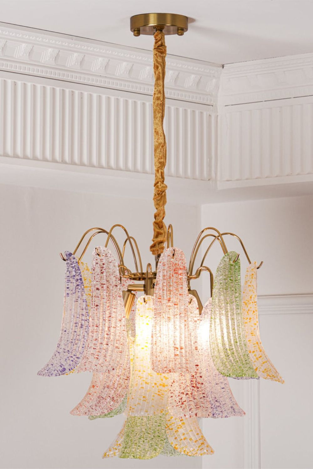 Mazzega Art colorful glass chandelier - view 2 | morylighting
