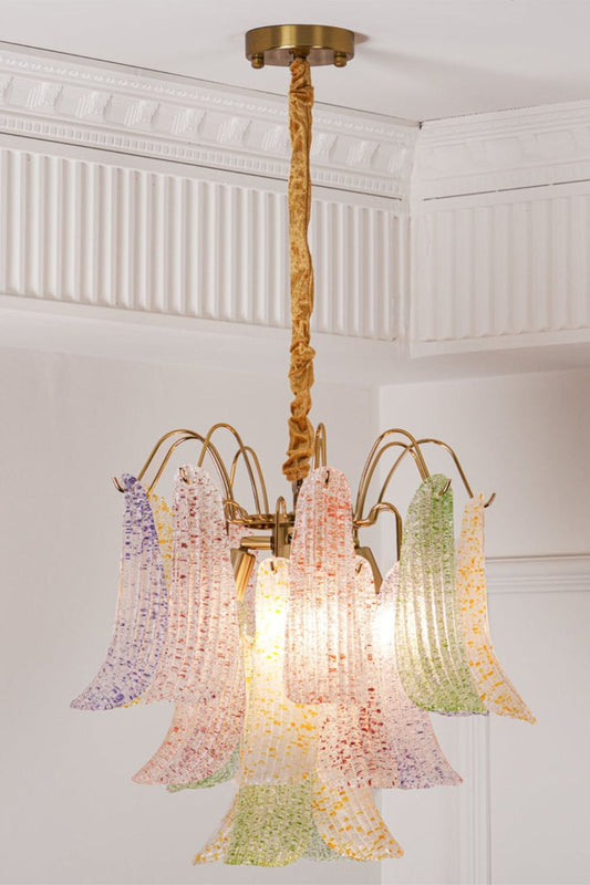 Mazzega Art colorful glass chandelier - view 2 | morylighting