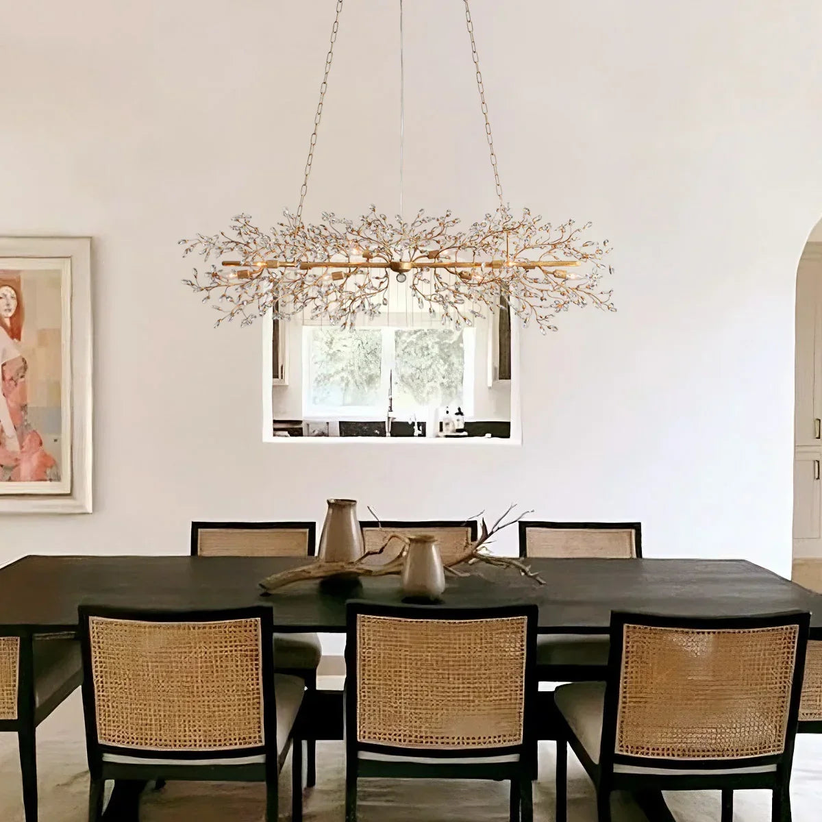 Fiore Linear Chandelier 43" 51" 68"W-Chandelier-morylighting-GOLD-43"-Morylighting
