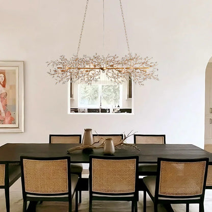 Fiore Linear Chandelier 43" 51" 68"W-Chandelier-morylighting-GOLD-43"-Morylighting