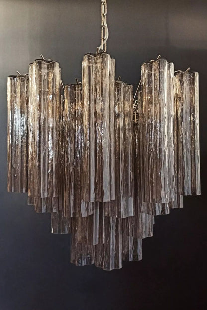 Smoked Art Glass 36-Tube Chandelier - view 7 | morylighting