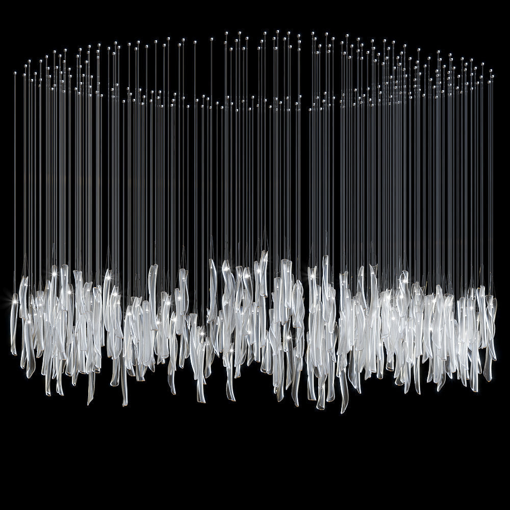 Linear Tube Cluster Chandelier