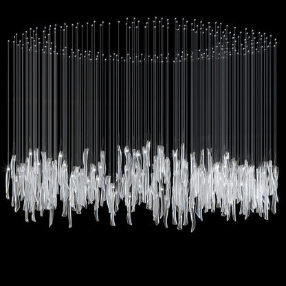 Linear Tube Cluster Chandelier