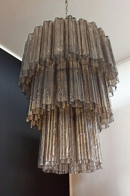 Art Smoked Glass Tube Chandelier - view 15 | morylighting