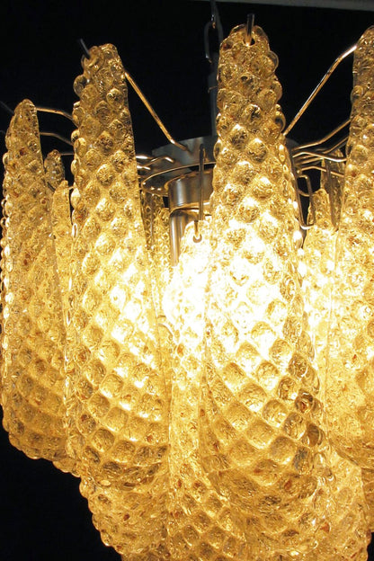 Art Handcrafted Golden Glass Chandelier - view 10 | morylighting