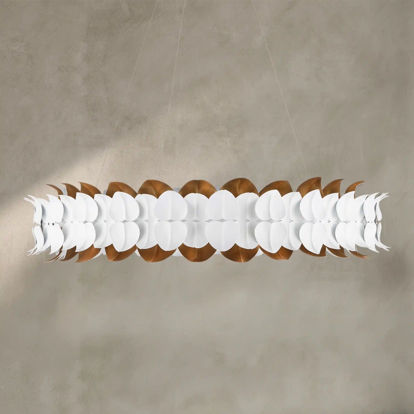 Darla Chandelier Sculpted Leaves 39"