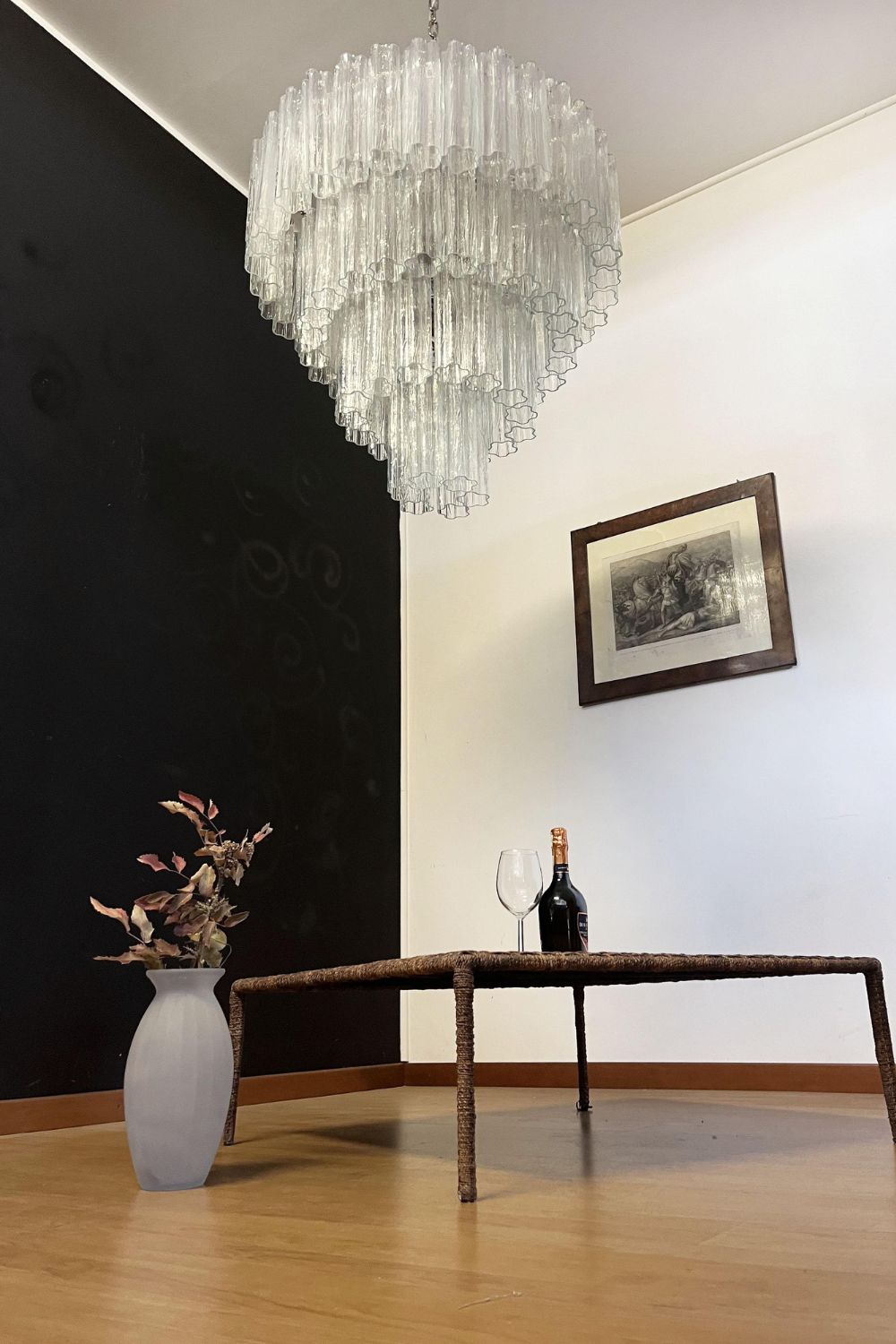 Art clear glass tiered chandelier - view 14 | morylighting