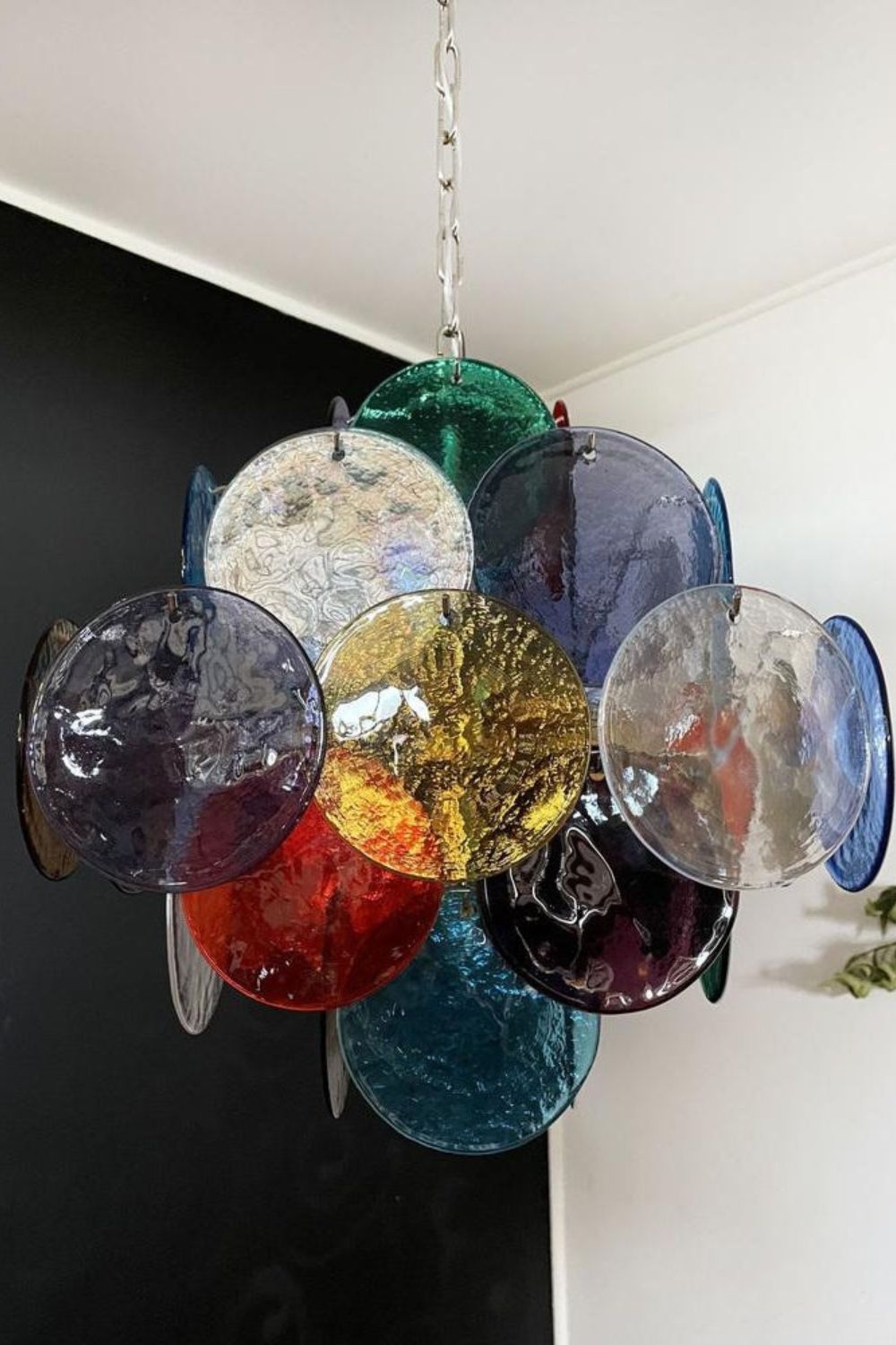 Art Glass Disc Pendant Light - view 5 | morylighting