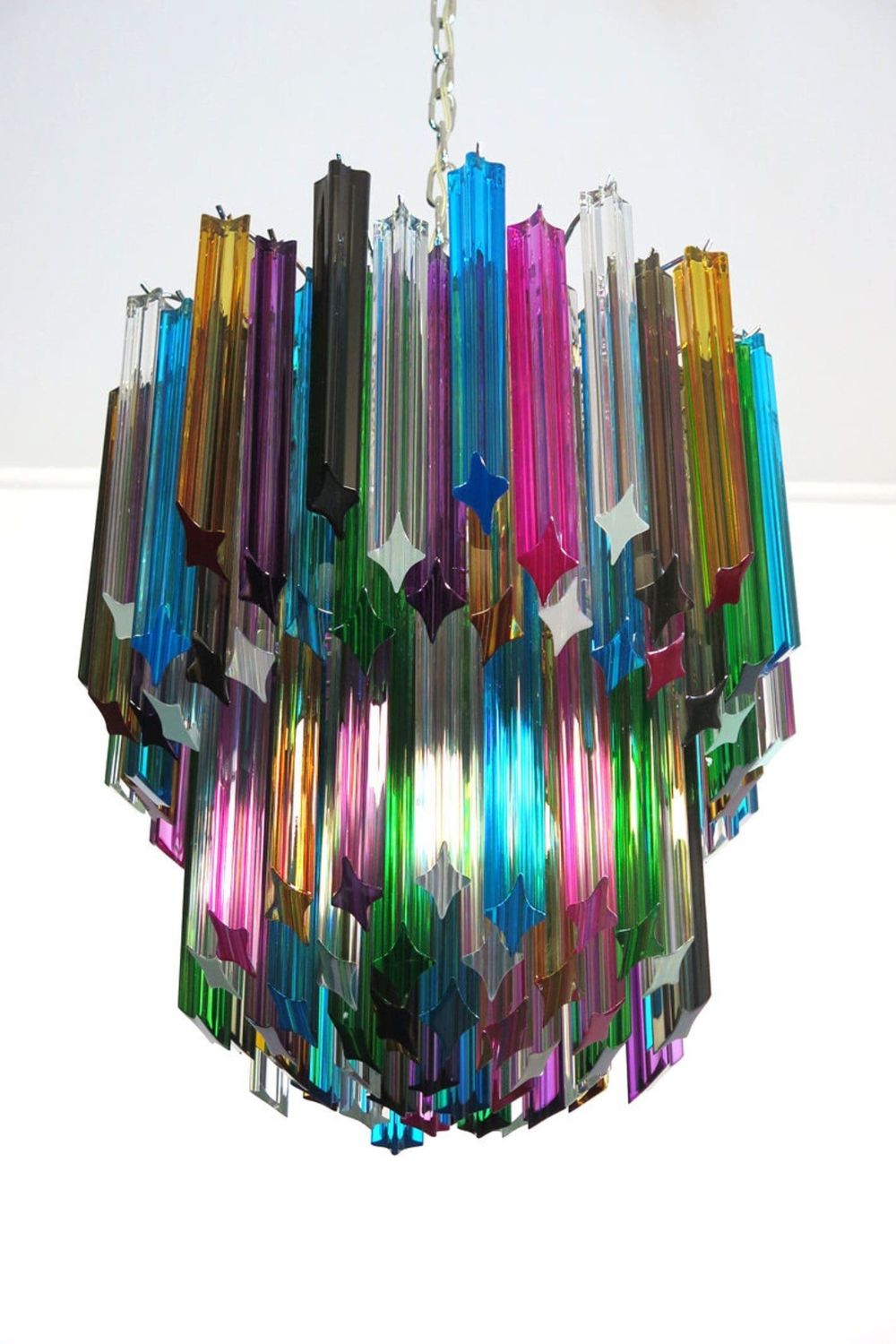 Quadridri Multicolor Prism Chandelier - view 9 | morylighting