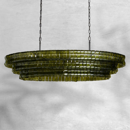 Glacien Oval Chandelier 54"W/65"W