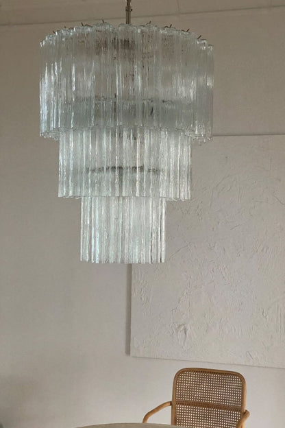 52-Tube Clear Art Glass Chandelier - view 5 | morylighting