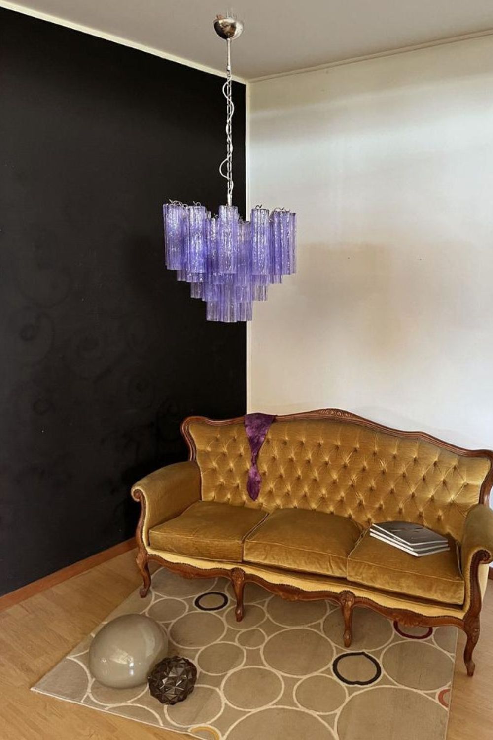Amethyst Art Glass Pendant Chandelier - view 4 | morylighting