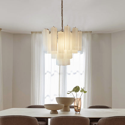 Murano Chandelier – 36 tubes – Matte white