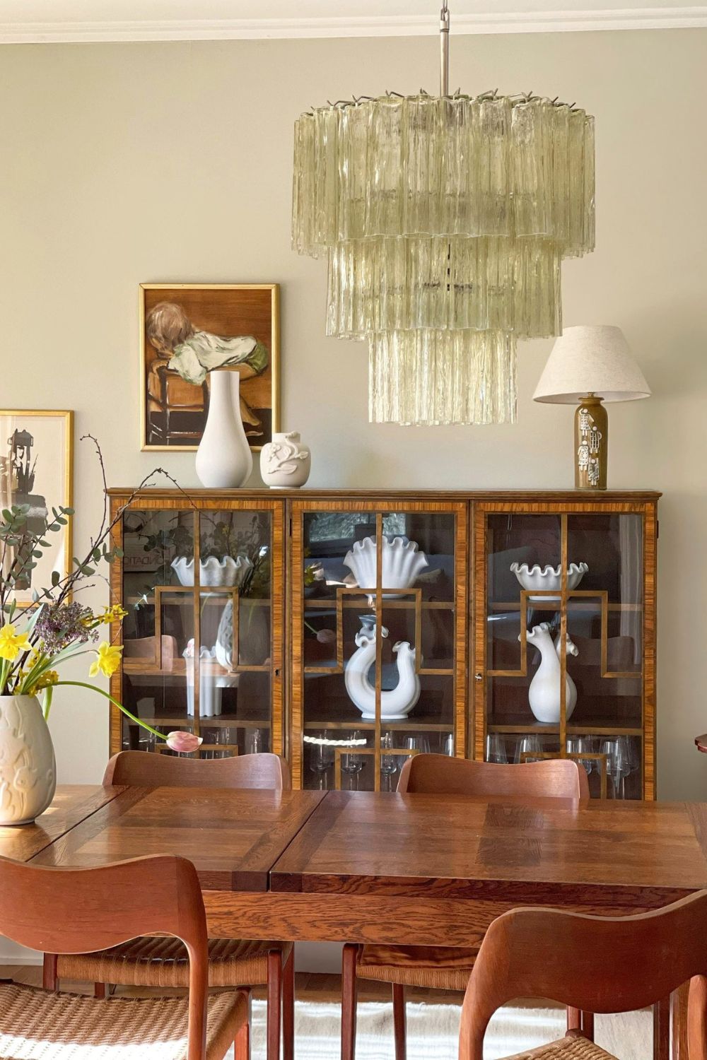Amber Honey Art Glass Tube Chandelier - view 8 | morylighting