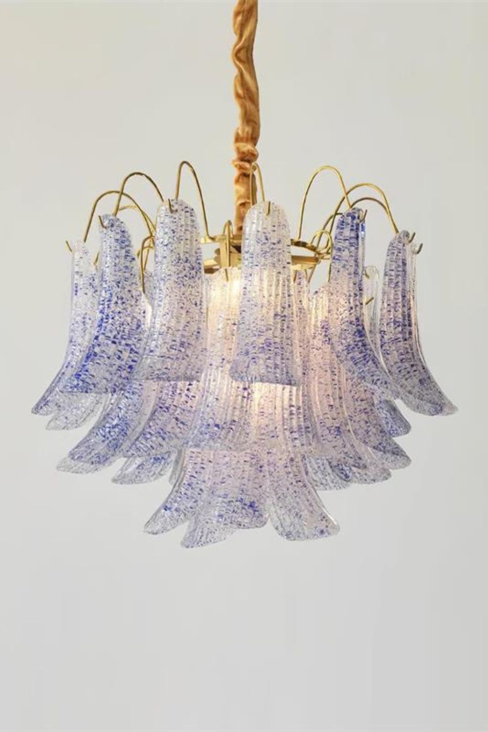 Mazzega Art Petal Stained Glass Chandelier - view 4 | morylighting