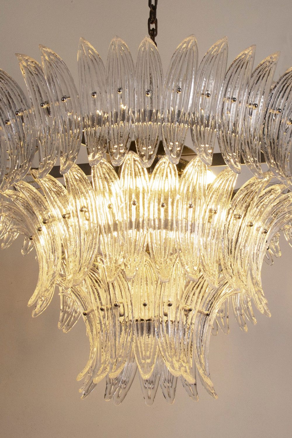 Italian Art Glass Palm Leaf Chandelier - view 7 | morylighting