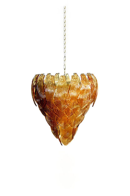 Art Style Amber Felci Glass Chandelier | morylighting