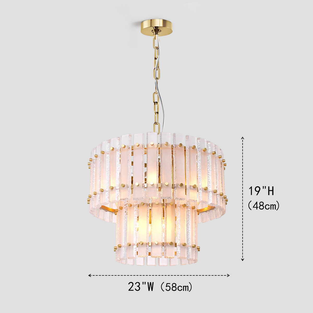 Morylighting Grandeur Radiance 2-Tier Glass Chandelier - Background Shot