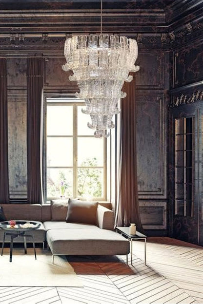 Grand Art Felci Leaf Glass Chandelier - view 6 | morylighting