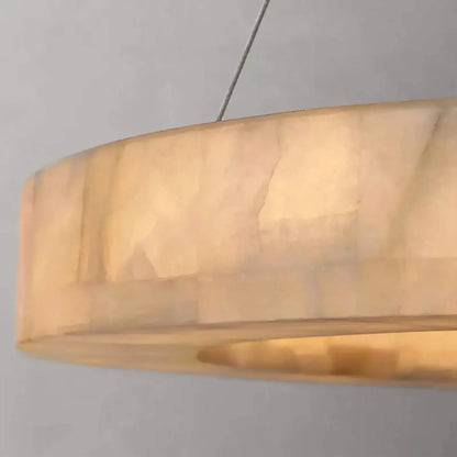 OLYRA 3-TIER ROUND ALABASTER CHANDELIER 39" 47" 59"D